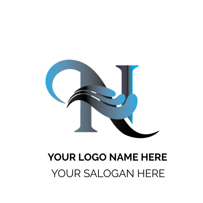 N logo | company logo | brand logo template